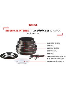 Tefal Ingenio XL Intense Titanyum 2X 12 Parça Büyük Tava Tencere Seti