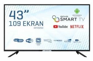 Onvo OV43250 43'' 109 Ekran Uydu Alıcılı Android Smart Full-HD LED TV