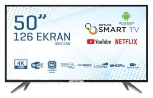 Onvo OV50350 50'' 126 Ekran Uydu Alıcılı Android Smart 4K Ultra HD LED TV