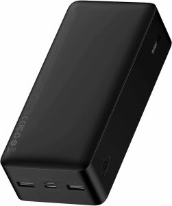 Baseus Bipow 30000 mAh 15W Hızlı Şarj Powerbank Taşınabilir Hızlı Şarj Cihazı Siyah