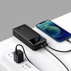 Baseus Bipow 30000 mAh 15W Hızlı Şarj Powerbank Taşınabilir Hızlı Şarj Cihazı Siyah