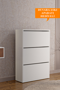AEKA AE-1078 3 Kapaklı 6 Raflı Ayakkabılık