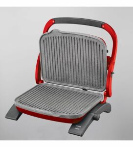 Korkmaz A329-16 Tostkolik Kırmızı 1800 W Granit Tost Makinesi