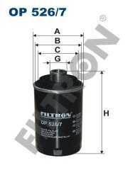 VOLKSWAGEN Passat (3C2/3C5) / Passat CC (357) 2.0 TFSI 147kw 200hp  Yağ Filtresi OP526/7 FİLTRON
