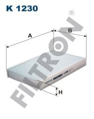 RENAULT Fluence 2.0 132kw 180hp  Polen Kabin filtresi K1230 FİLTRON