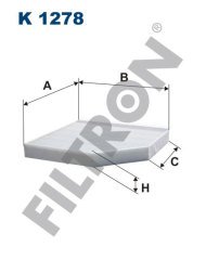 AUDI A4 (8K, B8) 1.8 TFSI 118kw 160hp  Polen Kabin filtresi K1278 FİLTRON