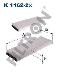 AUDI A6 (4F/C6) 3.0 TFSI V6 220kw 299hp  Polen Kabin filtresi K1162-2x FİLTRON