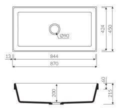 OLWIN II 870 Granit Evye 1 Gözlü Damlalıksız Marmorin