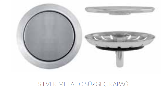 Süzgeç Kapağı Gümüş Metalik