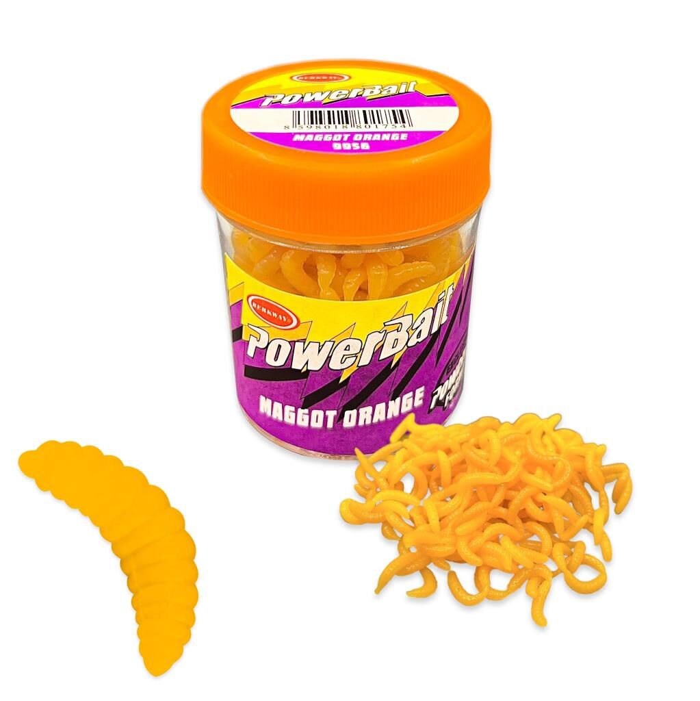 Power Bait Litter Maggot Turuncu Silikon Kurt Balık Yemi - Kokulu (9956)