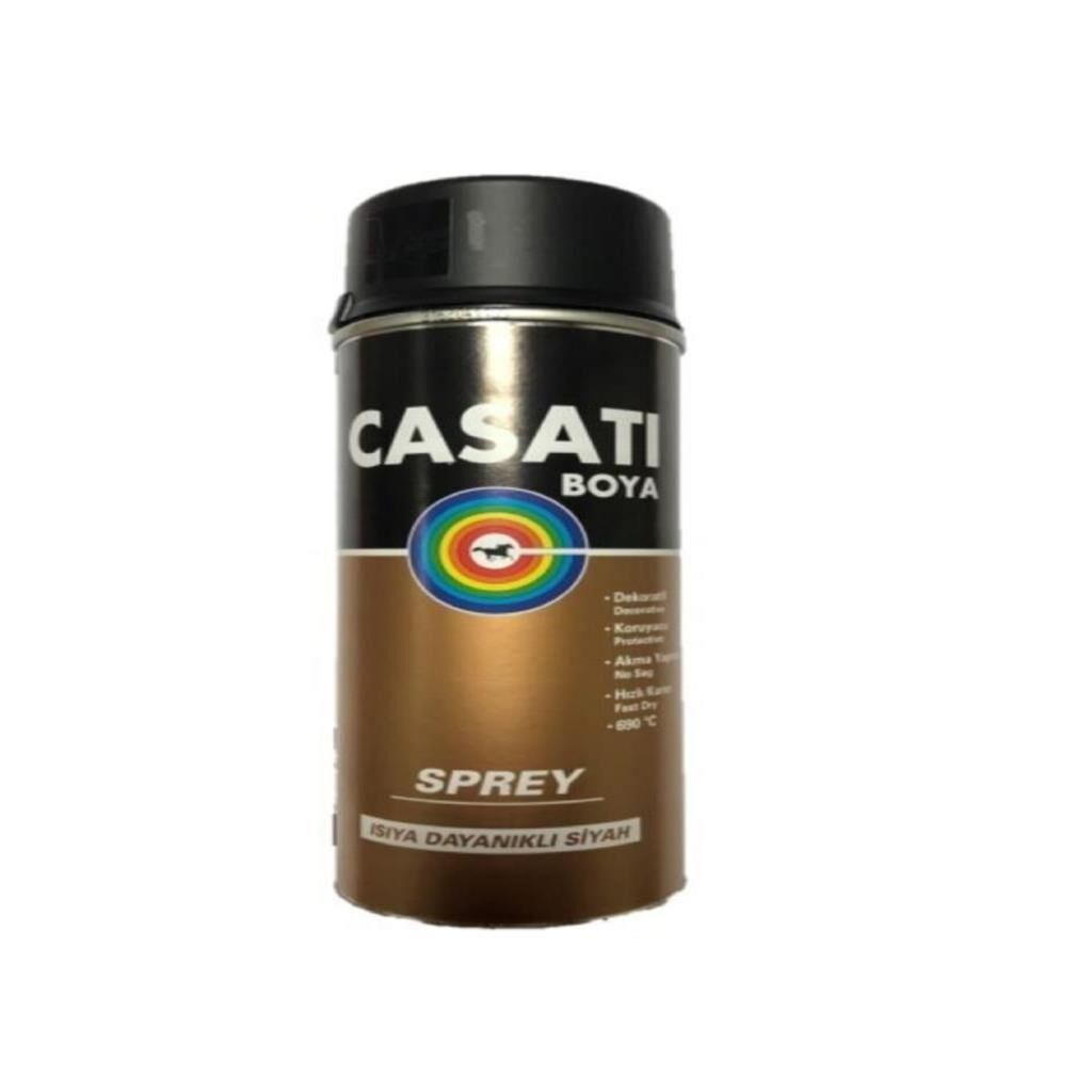 Casati Akrilik Sprey Boya 690 Derece Isıya Dayanıklı 400 mL Siyah