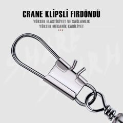 Protackle Crane Klipsli Fırdöndü 12'li No: 6 (SW145)