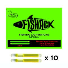 Fishack Jel Balıkçı Fosfor Çiftli 45*39mm 10'lu