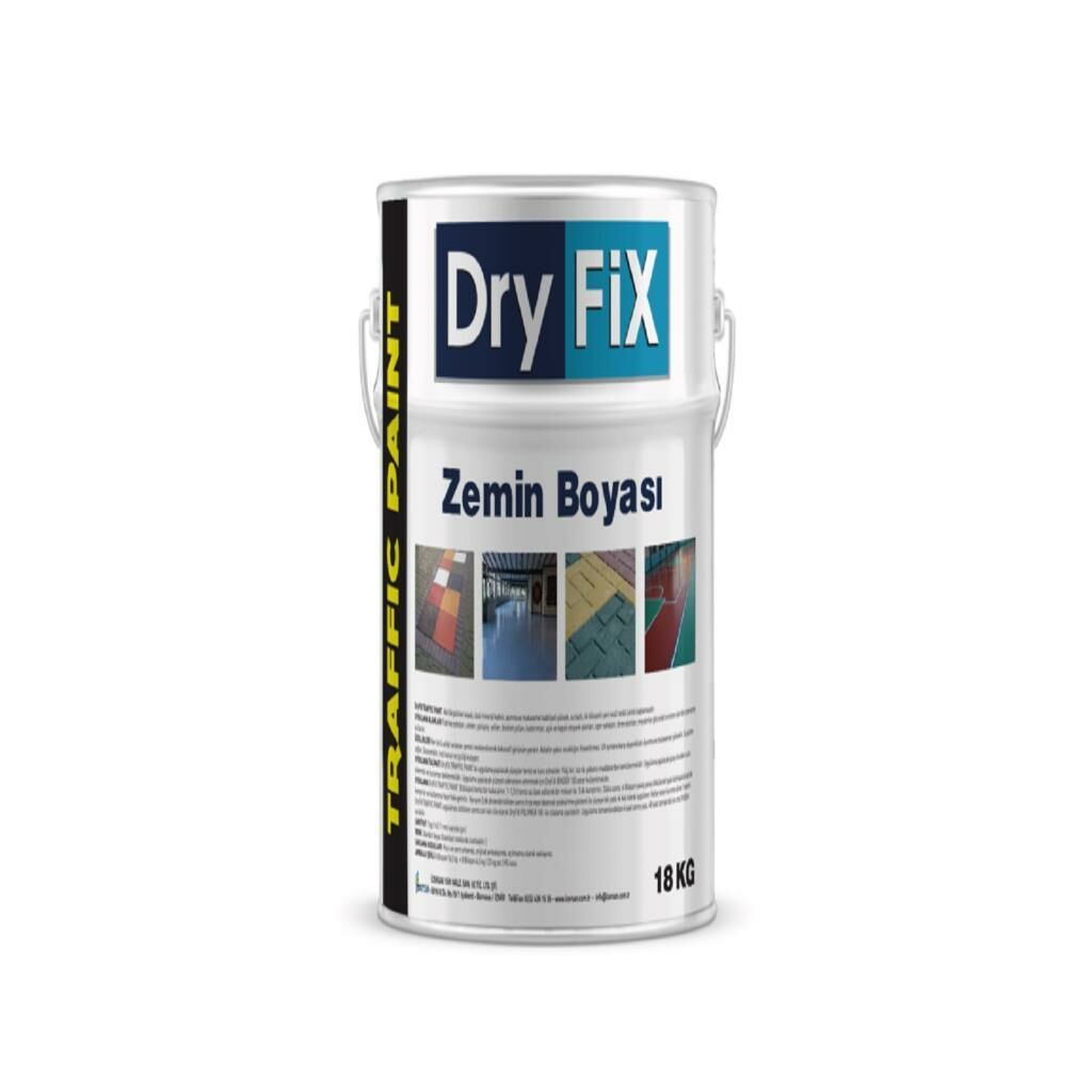 DryFix Traffic Paint Zemin Boyası 18 Kg Ral 3020 Bayrak Kırmızı