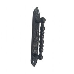 Prinç döküm antik siyah rustik eskitme, ferforje tipi osmanlı kapı çekmesi HFT04054