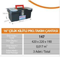 16'' Çelik Kilitli Çanta Kod 147