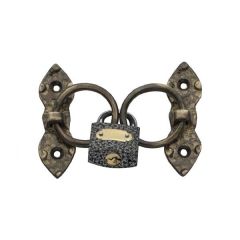 Prinç döküm antik siyah rustik eskitme, ferforje tipi osmanlı tarzı kapı için emniyet halkası HFT03015