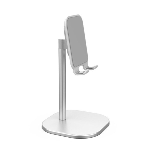 Metal Stand Ayarlanabilir Kauçuk Yüzeyli Telefon Tutucu Stand Gümüş