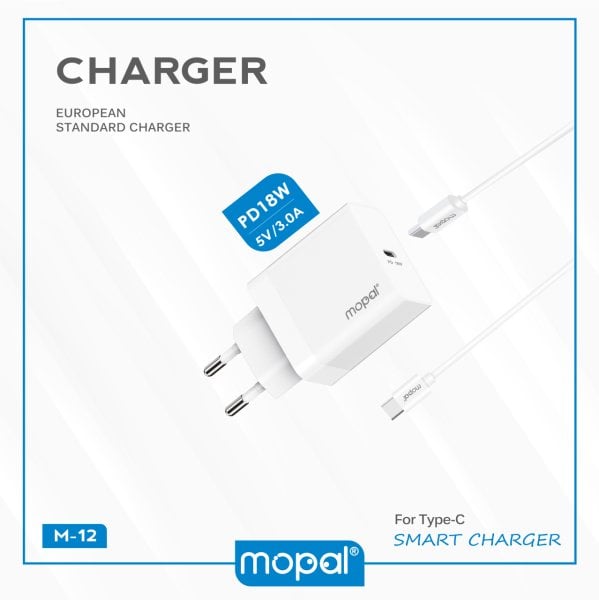 Mopal PD18W 3.0A 5V Type-C Hızlı Şarj Aleti M-12