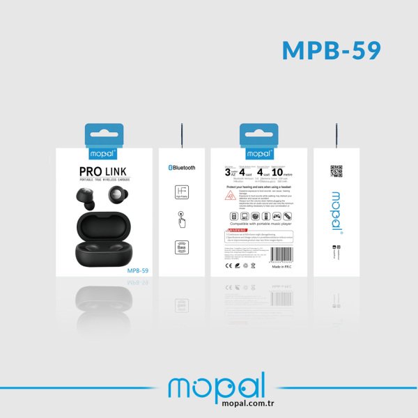 MPB-59 Kulak İçi  Bluetooth Kulaklık Siyah