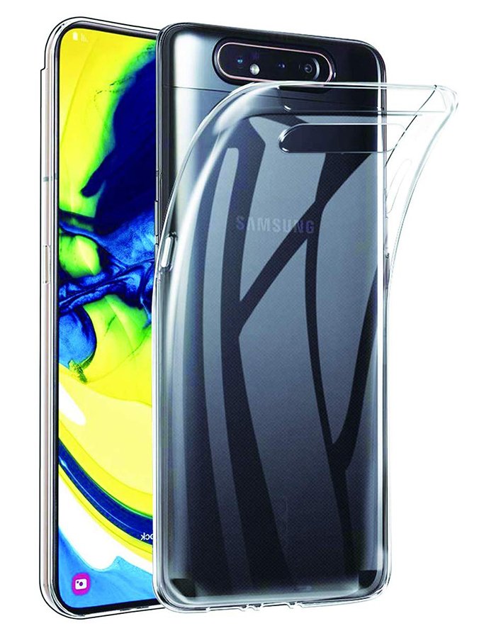 Samsung Galaxy A80 Tıpalı Şeffaf Silikon Kılıf