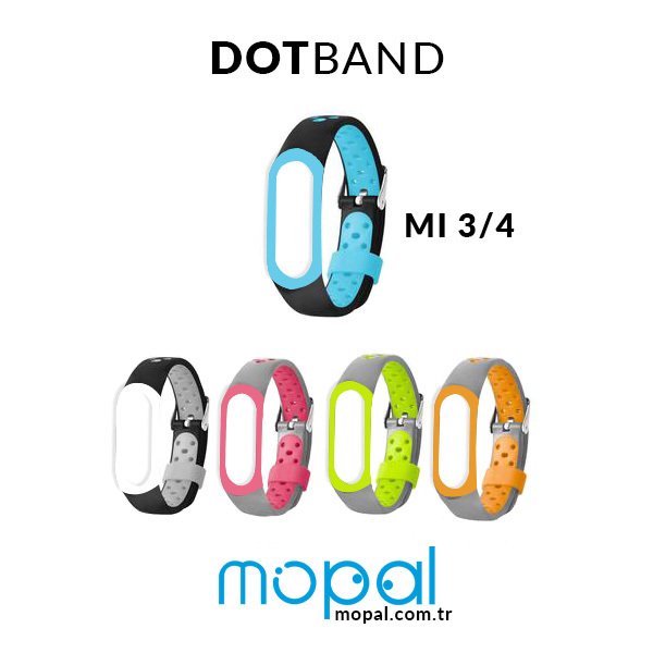 Dotband Silikon Kordon - Mi 3/4 - Sarı/Gri Sarı - Mi 3