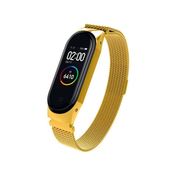 Steel Mi Band 4 Metal Kordon - Mi 3/4 - Gold Gold - Mi 3