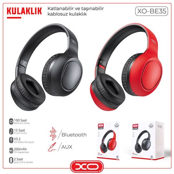 XO Bluetooth Kulaküstü Kulaklık BE35