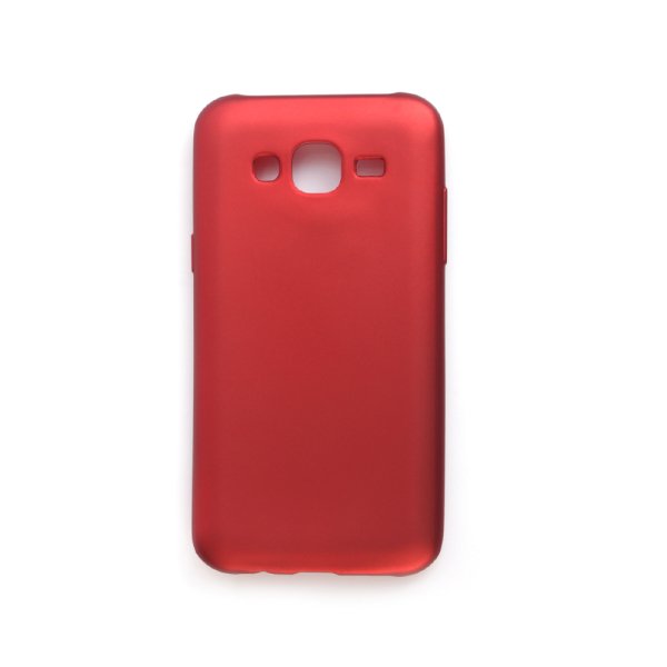 Mopal Samsung J5 Rubber Yumuşak Silikon Kılıf Dark Red