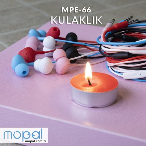 MPE-66 Kablolu Kulaklık - Kırmızı Kırmızı