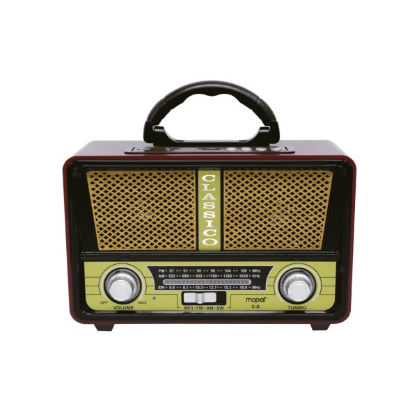 Mopal Classico C2 Vintage Nostalji Bluetooth Radyo Siyah