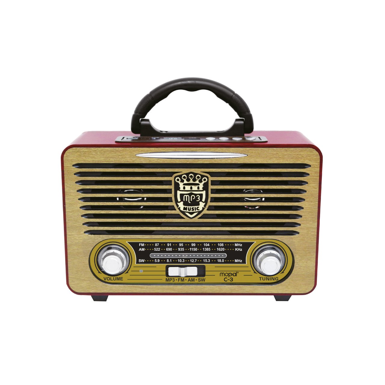 Mopal Classico C3 Vintage Nostalji Bluetooth Radyo Sarı