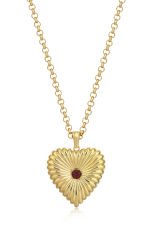 Garnet Kalp Locket Kolye
