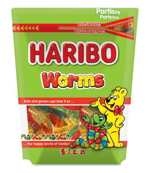 Haribo Worms 200 G x 9 Adet