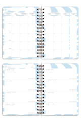 Matt Notebook A5 Spiralli Süresiz Planlayıcı Ajanda Motivasyon Sayfalı Mavi Papatya