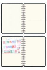 Matt Notebook A5 Spiralli Keten Süresiz Planlayıcı Ajanda Lacivert