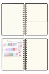 Matt Notebook A5 Spiralli Keten Süresiz Planlayıcı Ajanda Siyah