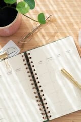 Matt Notebook A5 Spiralli Keten Süresiz Planlayıcı Ajanda Yeşil