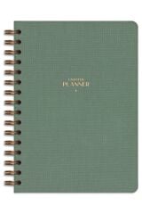 Matt Notebook A5 Spiralli Keten Süresiz Planlayıcı Ajanda Yeşil