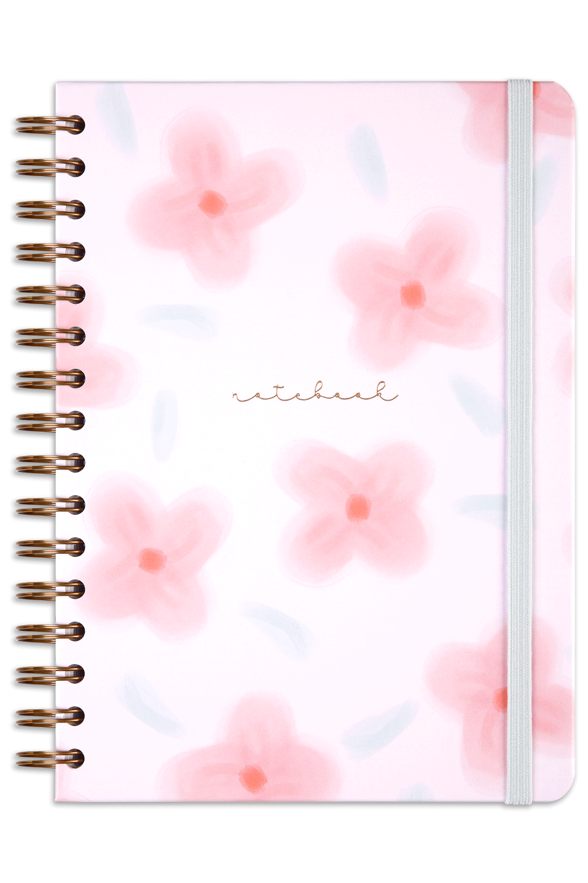 Matt Notebook A5 15x21 cm Spiralli Lastikli Kareli Tarihsiz Not Defteri Pembe