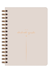 Matt Notebook 2024-2025 A5 Akademik Ajanda Spiralli 15x21 cm - 17 Aylık Bej