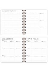 Matt Notebook 2024-2025 Akademik Kare Ajanda Spiralli - 17 Aylık Çiçek