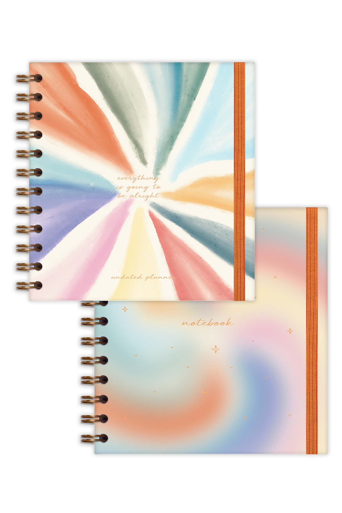 Matt Notebook 15x15 cm Kare 2'li Set Spiralli Süresiz Planlayıcı Ajanda ve Defter