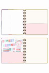 Matt Notebook 2025 Yılı Haftalık Kare Ajanda - 12 Aylık Gökkuşağı