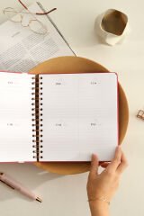 Matt Notebook 2025 Yılı Haftalık Kare Ajanda - 12 Aylık Puantiye