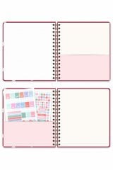 Matt Notebook 2025 Yılı Haftalık Kare Ajanda - 12 Aylık Puantiye