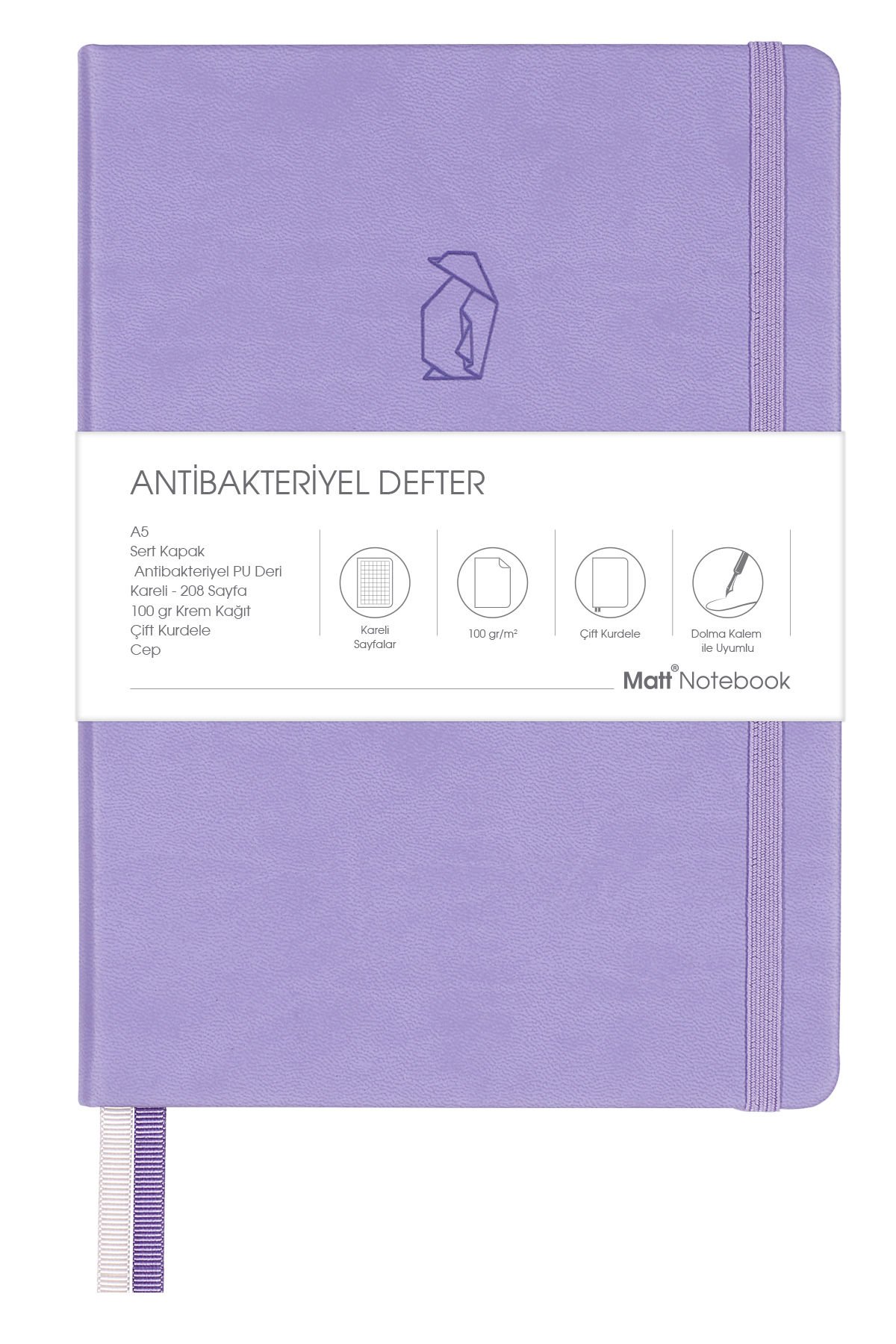 Matt Notebook A5 Defter Kareli