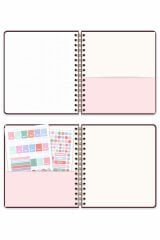 Matt Notebook Süresiz Planlayıcı Kare Ajanda Fiyonk