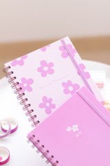 Matt Notebook 15x15 cm Kare 2'li Set Spiralli Süresiz Planlayıcı Ajanda ve Defter Papatya