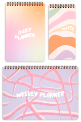 Matt Notebook 3’lü Spiralli Masaüstü Planlayıcı Set